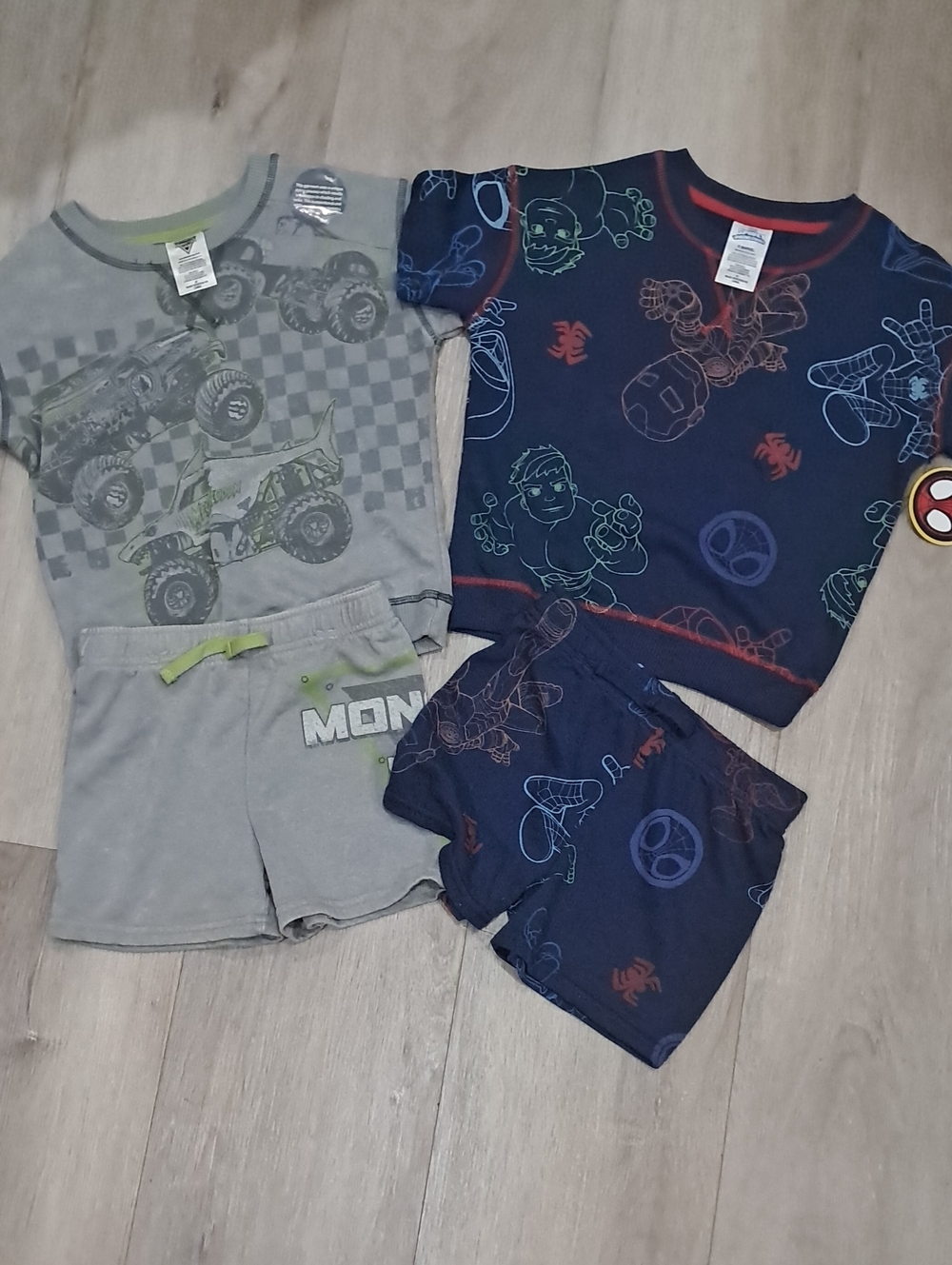 Monster Jam Gray Tee with Lime Trim